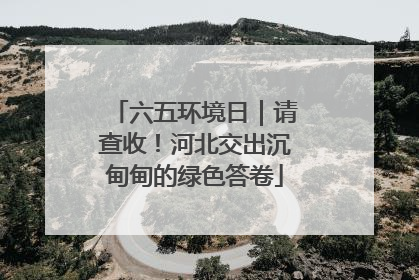 六五环境日｜请查收！河北交出沉甸甸的绿色答卷