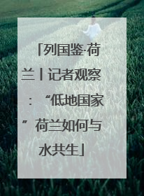 列国鉴·荷兰丨记者观察：“低地国家”荷兰如何与水共生