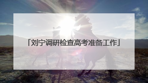 刘宁调研检查高考准备工作