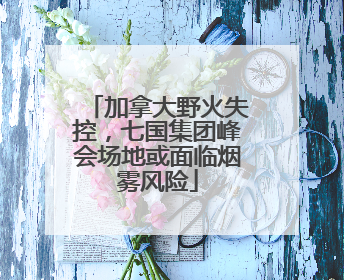 加拿大野火失控，七国集团峰会场地或面临烟雾风险