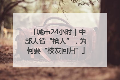 城市24小时｜中部大省“抢人”，为何要“校友回归”