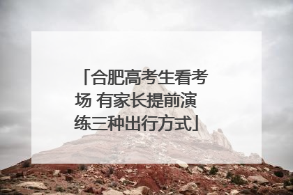 合肥高考生看考场 有家长提前演练三种出行方式