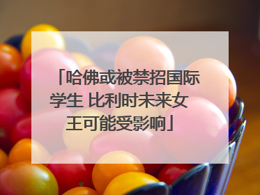 哈佛或被禁招国际学生 比利时未来女王可能受影响