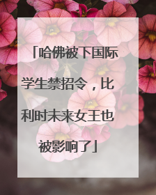 哈佛被下国际学生禁招令，比利时未来女王也被影响了