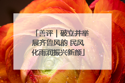 善评｜破立并举展齐鲁风韵 民风化雨润振兴新颜