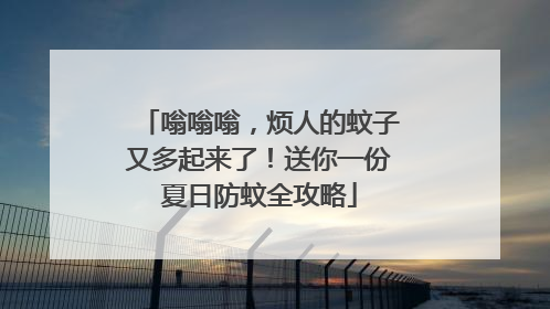 嗡嗡嗡，烦人的蚊子又多起来了！送你一份夏日防蚊全攻略
