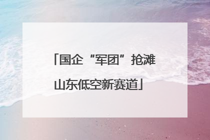 国企“军团”抢滩山东低空新赛道