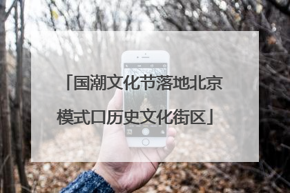 国潮文化节落地北京模式口历史文化街区