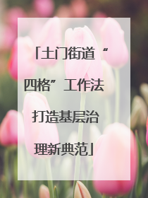 土门街道“四格”工作法 打造基层治理新典范