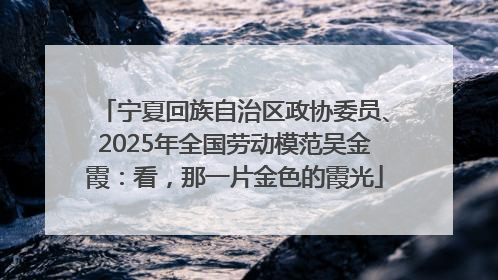 宁夏回族自治区政协委员、2025年全国劳动模范吴金霞：看，那一片金色的霞光