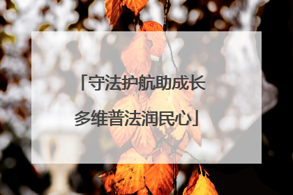 守法护航助成长 多维普法润民心