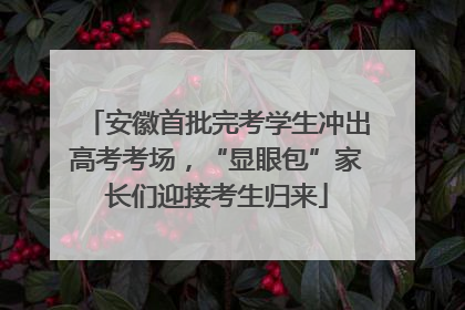 安徽首批完考学生冲出高考考场，“显眼包”家长们迎接考生归来