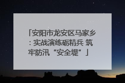 安阳市龙安区马家乡：实战演练砺精兵 筑牢防汛“安全堤”