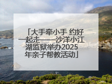 大手牵小手 约好一起走——沙洋小江湖监狱举办2025年亲子帮教活动