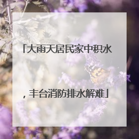 大雨天居民家中积水，丰台消防排水解难