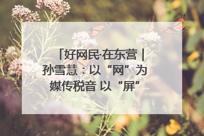 好网民·在东营｜孙雪慧：以“网”为媒传税音 以“屏”为介助发展