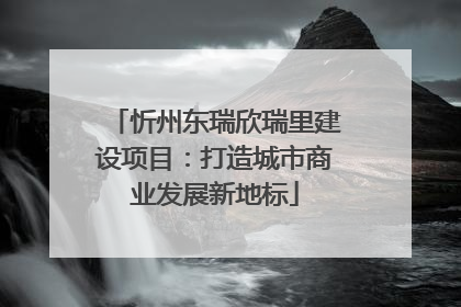 忻州东瑞欣瑞里建设项目：打造城市商业发展新地标