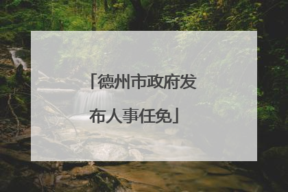 德州市政府发布人事任免