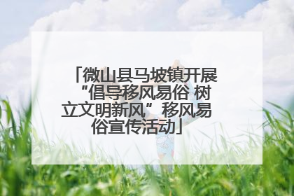 微山县马坡镇开展“倡导移风易俗 树立文明新风”移风易俗宣传活动
