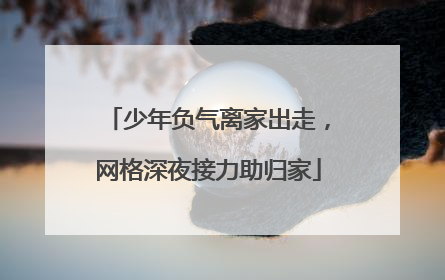 少年负气离家出走，网格深夜接力助归家
