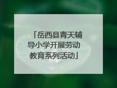 岳西县青天辅导小学开展劳动教育系列活动