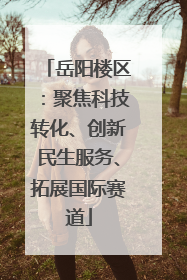 岳阳楼区：聚焦科技转化、创新民生服务、拓展国际赛道