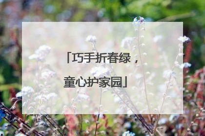 巧手折春绿，童心护家园