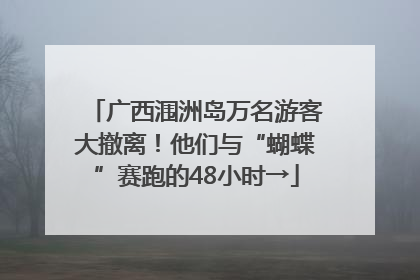 广西涠洲岛万名游客大撤离！他们与“蝴蝶”赛跑的48小时→