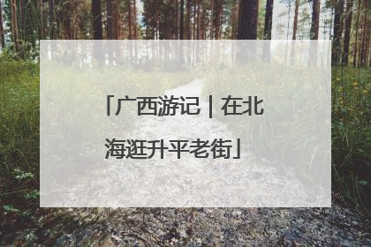 广西游记｜在北海逛升平老街
