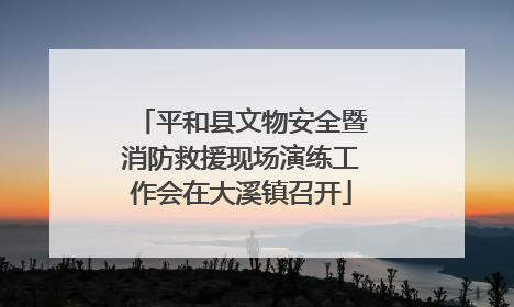 平和县文物安全暨消防救援现场演练工作会在大溪镇召开