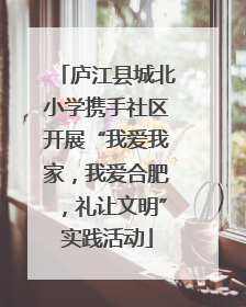 庐江县城北小学携手社区开展“我爱我家，我爱合肥，礼让文明”实践活动