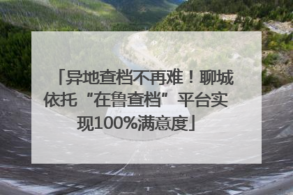 异地查档不再难！聊城依托“在鲁查档”平台实现100%满意度