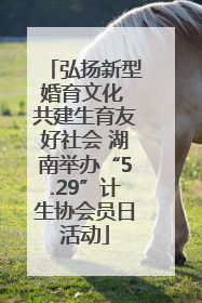 弘扬新型婚育文化 共建生育友好社会 湖南举办“5.29”计生协会员日活动