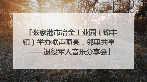 张家港市冶金工业园（锦丰镇）举办歌声嘹亮，邻里共享——退役军人音乐分享会