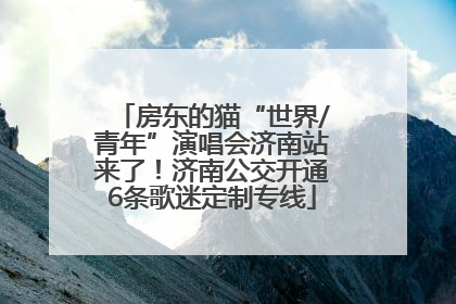 房东的猫“世界/青年”演唱会济南站来了！济南公交开通6条歌迷定制专线