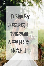 成都成华这场论坛上 智能机器人黑科技集体亮相