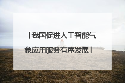 我国促进人工智能气象应用服务有序发展