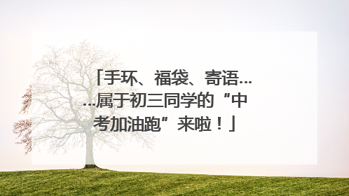 手环、福袋、寄语……属于初三同学的“中考加油跑”来啦！