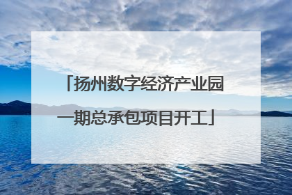 扬州数字经济产业园一期总承包项目开工