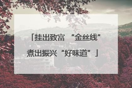 挂出致富 “金丝线” 煮出振兴“好味道”