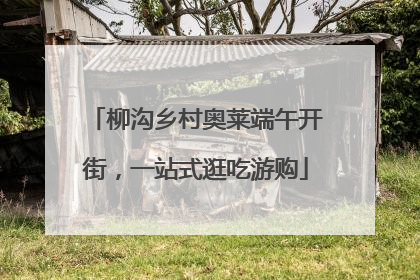柳沟乡村奥莱端午开街，一站式逛吃游购