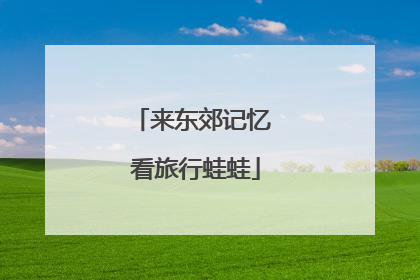 来东郊记忆 看旅行蛙蛙