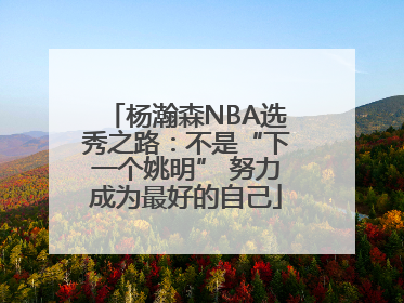杨瀚森NBA选秀之路：不是“下一个姚明” 努力成为最好的自己