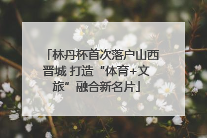 林丹杯首次落户山西晋城 打造“体育+文旅”融合新名片