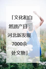 文化和自然遗产日：河北新发现7000余处文物