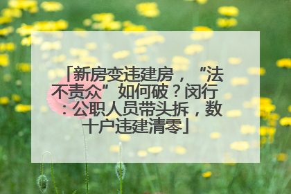新房变违建房，“法不责众”如何破？闵行：公职人员带头拆，数十户违建清零