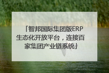 智邦国际集团版ERP生态化开放平台，连接百家集团产业链系统