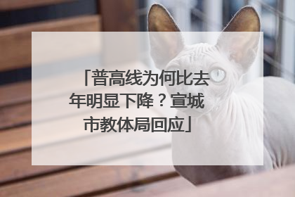 普高线为何比去年明显下降？宣城市教体局回应