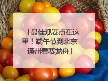 最佳观赛点在这里！端午节到北京通州看赛龙舟