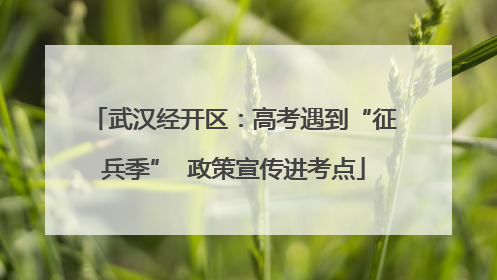 武汉经开区：高考遇到“征兵季”  政策宣传进考点